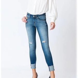 Kancan Low Rise Super Skinny Jeans Distressed Size 26